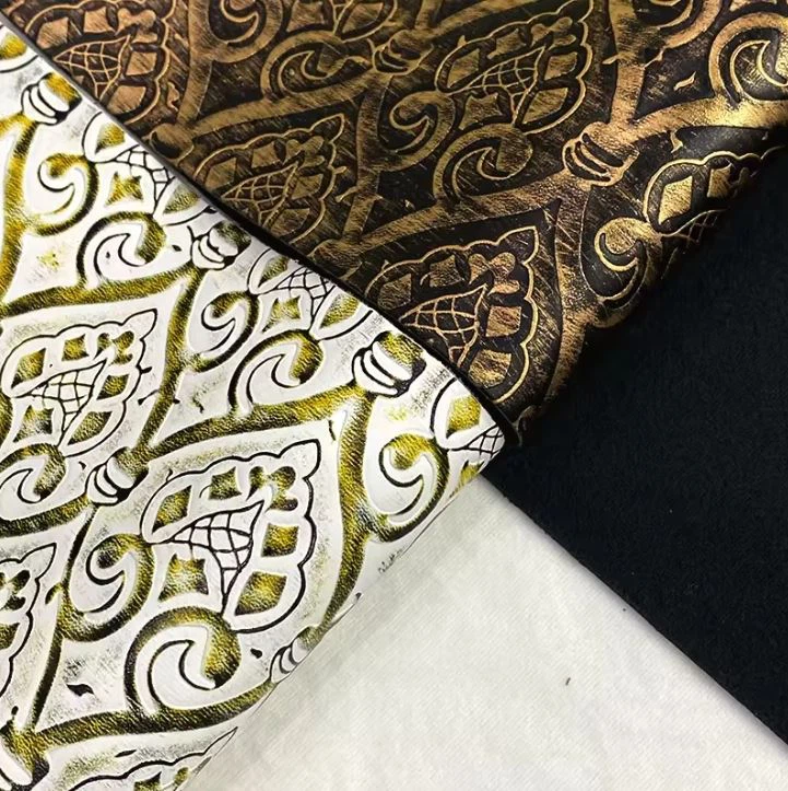 Vintage Small Floral Design Pattern PU Synthetic Leather